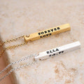 3D Engraved Bar Necklace