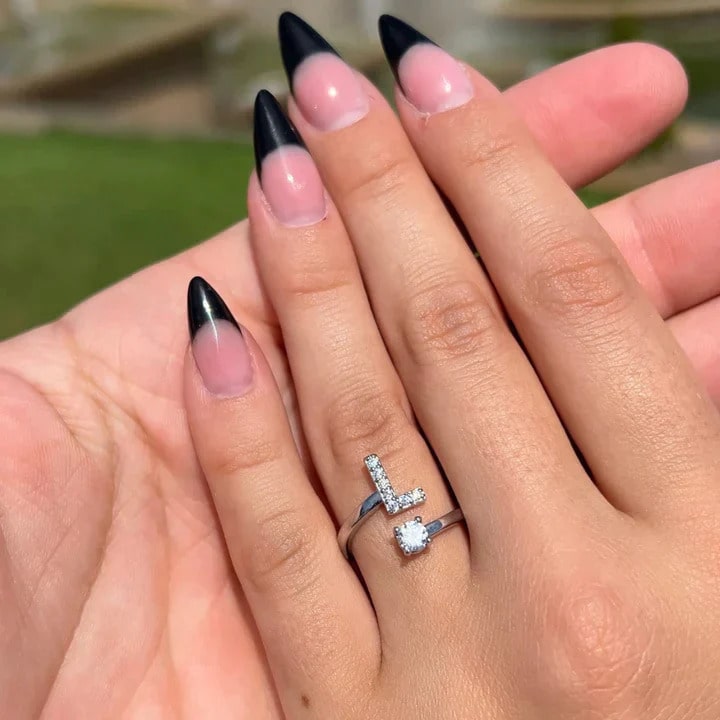 LETTER ZIRCONIC RING