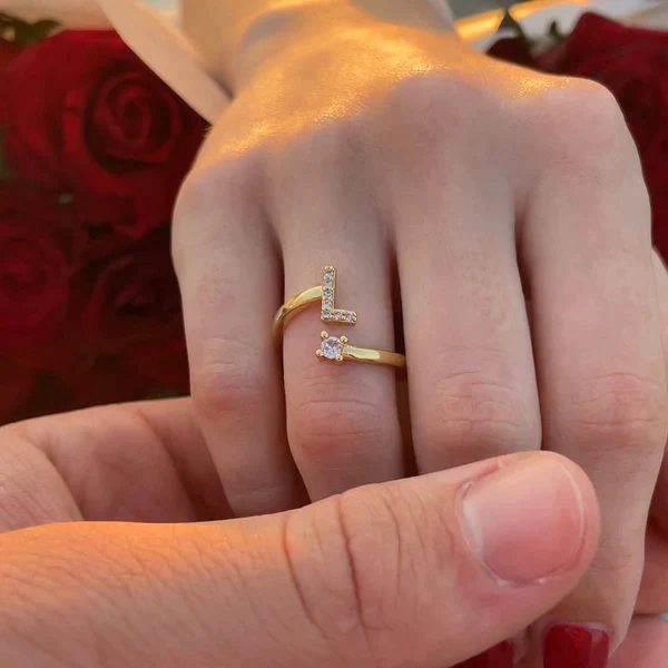LETTER ZIRCONIC RING