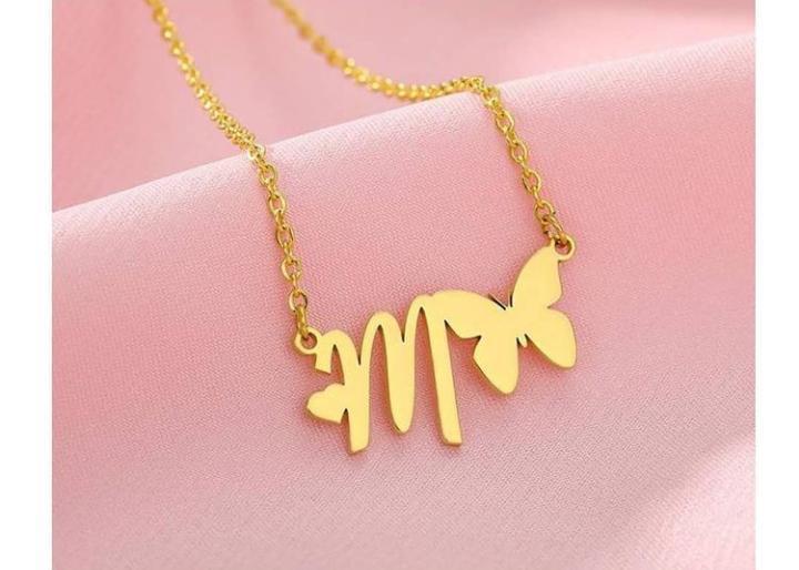 Name Butterfly Single Necklace