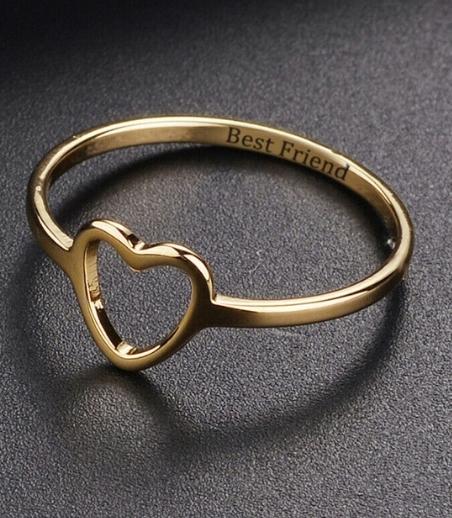 Heart sign with inside your Name Rings - Customize Rings
