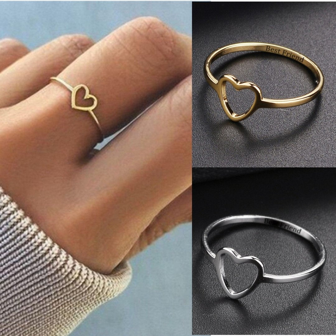 Heart sign with inside your Name Rings - Customize Rings