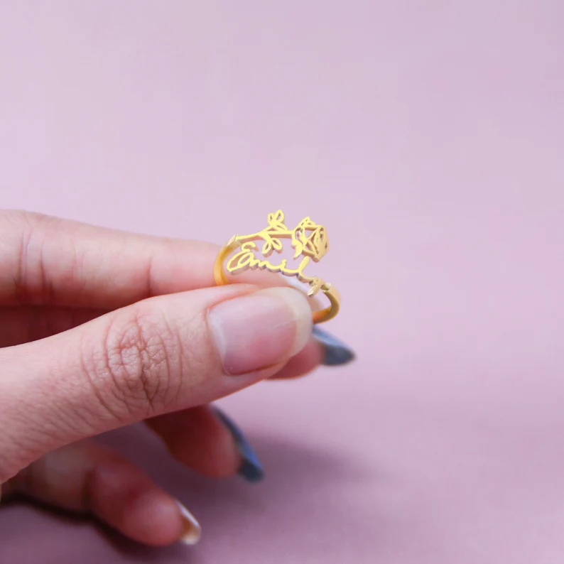 FLOWER NAME RING