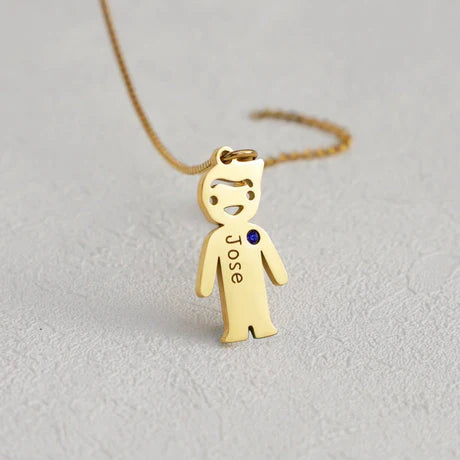 Personalized Boy Girl Engraved Charm Name Necklace