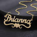 Frosted Heart Name Necklace