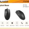 A4Tech OP-720S Optical Mouse - Silent Clicks - 1200 DPI - For PC/Laptop - Black