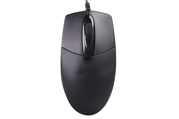 A4Tech OP-720S Optical Mouse - Silent Clicks - 1200 DPI - For PC/Laptop - Black