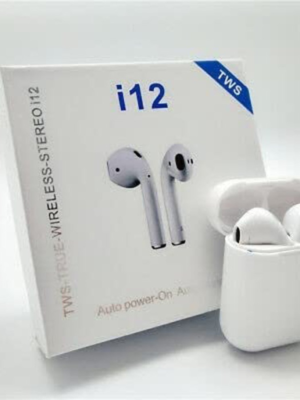 TWS I12 & i7s Airpods_ with Super Sound & High Quality Touch Sensors True Stereo Headphones with Built in Mic 10m Transmission Bluetooth Wireless Earbuds