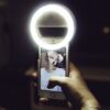 Mobile Selfie Ring Light – Portable Mini Selfie LED Lamp Ring Light for Mobile Phones – Rechargeable Ring Light with Charging Cable For Tik Tok and Photography - Brightness Adjustment Selfie Light With LED Camera Photography Flash Light for Smart phones