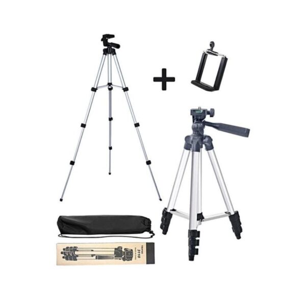 Universal Tik Tok Tripod Camera Stand For Making You tubers Videos In Mobile Phone 3110 With Mobile Holder