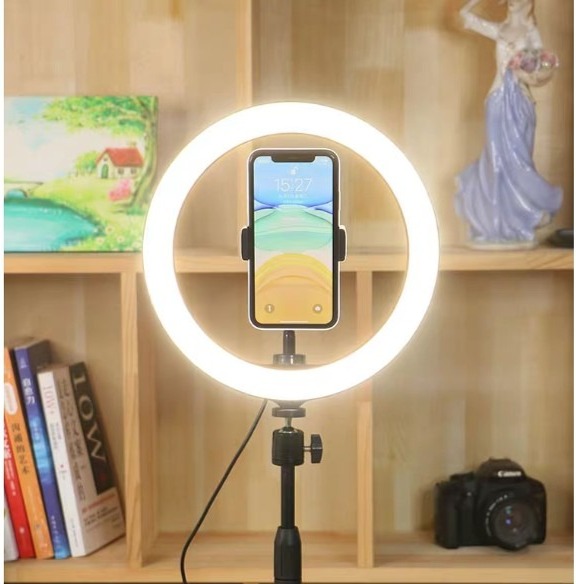 26cm Ring Light With Phone Holder & 3 Shades Of Colour For Videos Photography Studio & Lightining