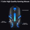 RGB Gaming Mouse / Mouse with Dragon Mousepad / Mouse with Logitech Mousepad - 7 Color - High Performance with 7 LED Lights (Wired Mouse)